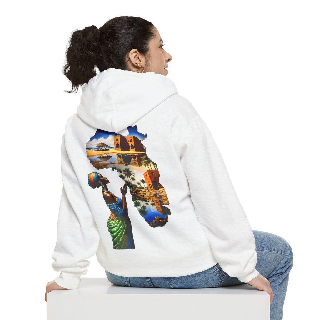African Pride Hoodie — Lion Guardian & Continent Silhouette Design