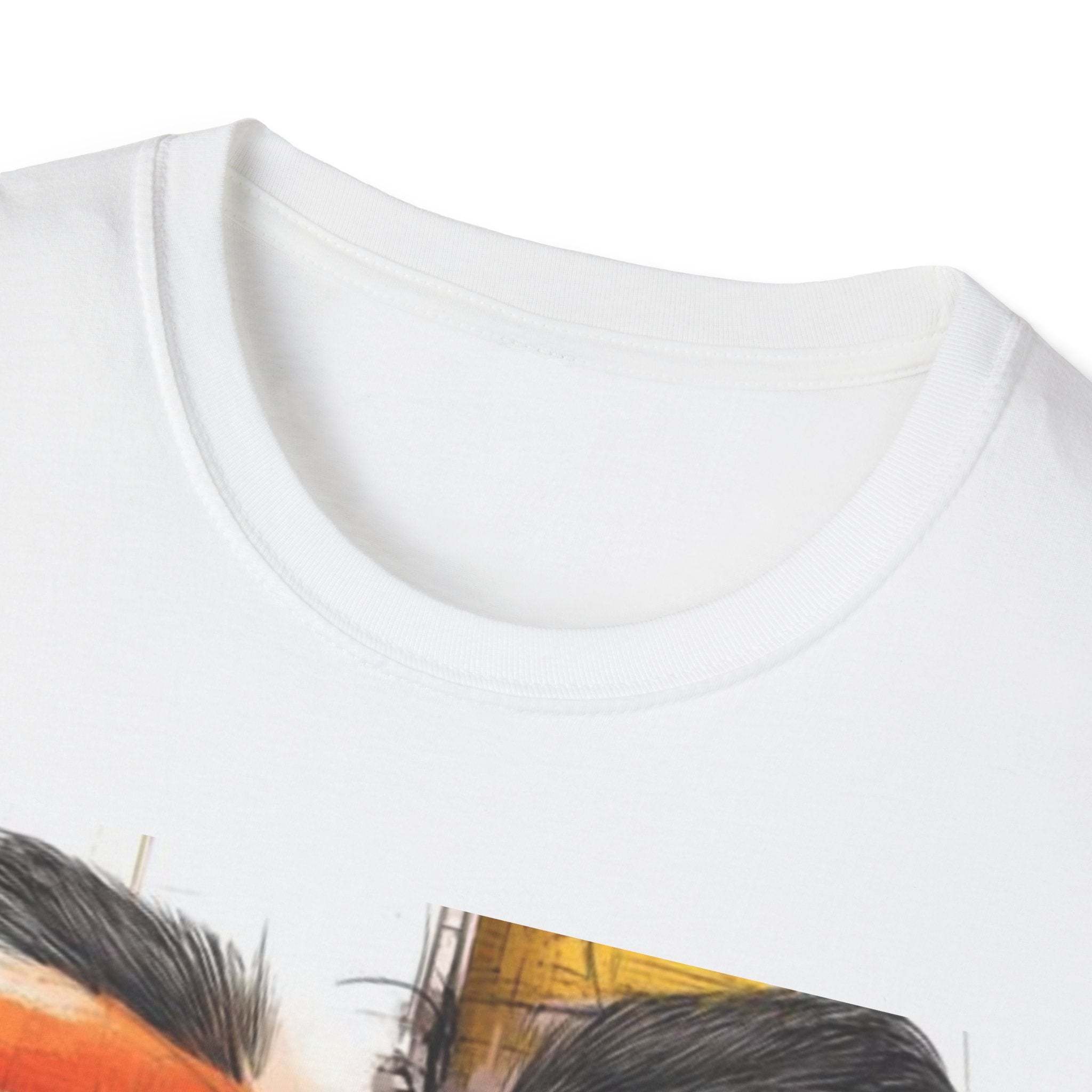 Abstract Split-Face Art T-Shirt — Colorful Watercolor Portrait Tee