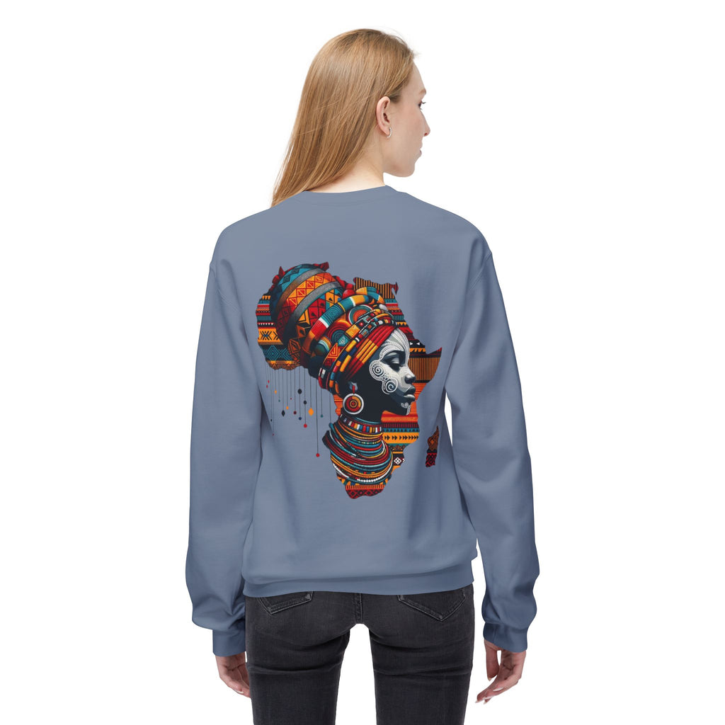Africa Headwrap Sweatshirt — Afrocentric Tribal Art Crewneck