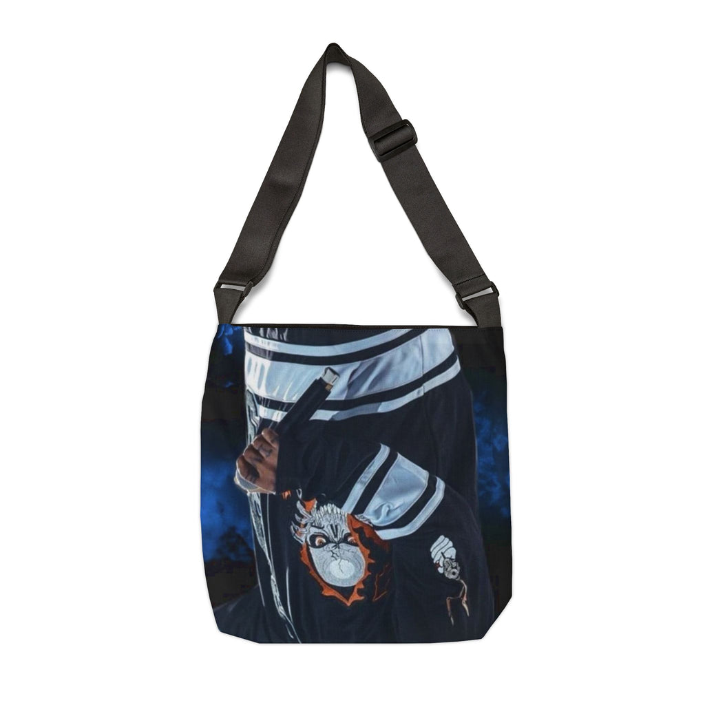 Adjustable Tote Bag - Blue Night Music Portrait Design