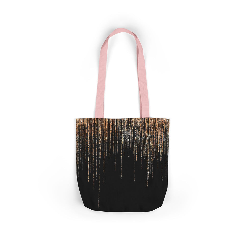 Canvas Tote — Gold Sparkle Drip Design