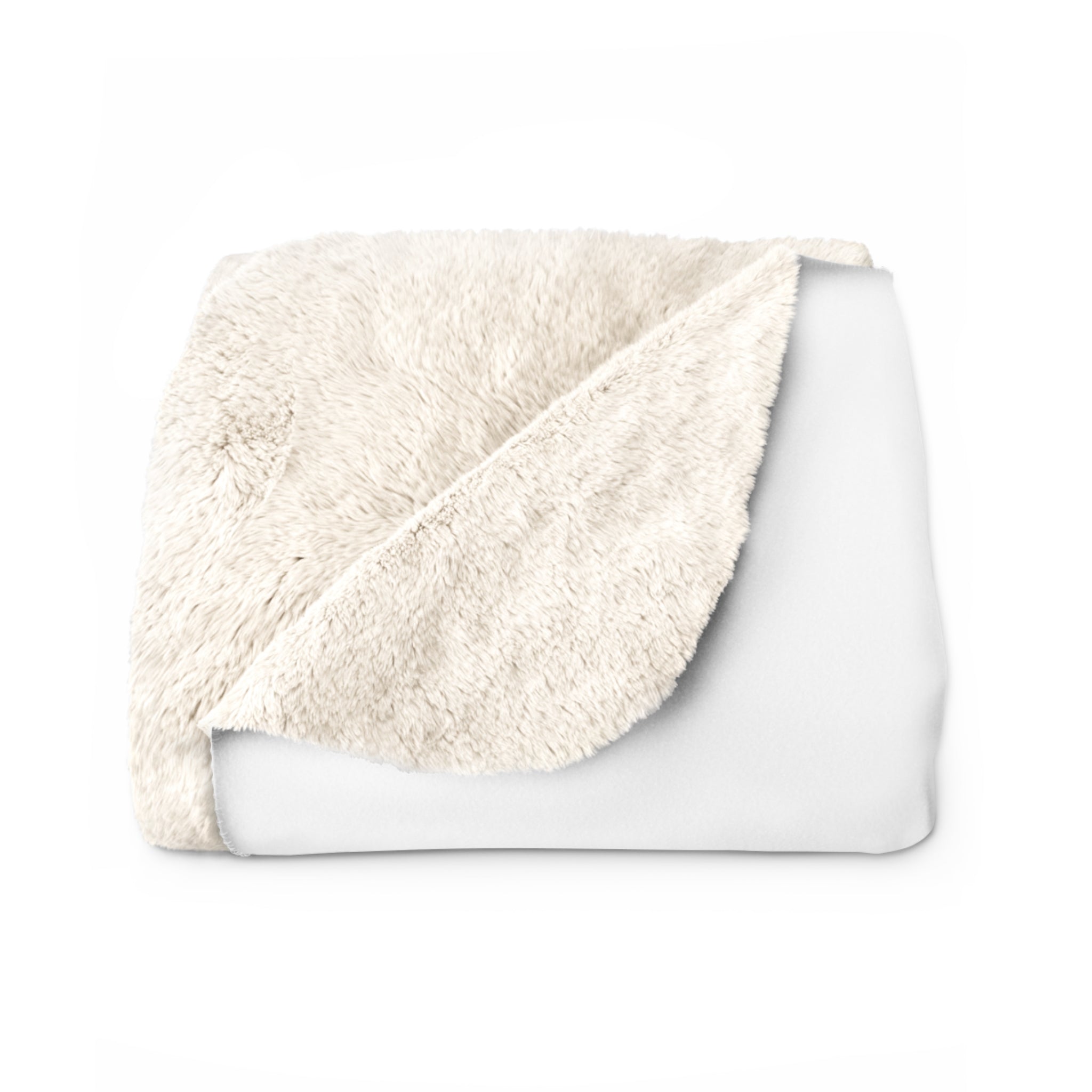 Botanical Sherpa Fleece Blanket — Minimal Green Leaf Cozy Throw