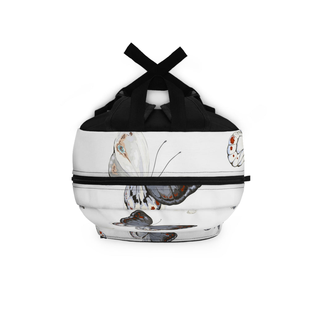 Butterfly Beach Backpack — Tropical Ocean & Coffee Print Travel Bag