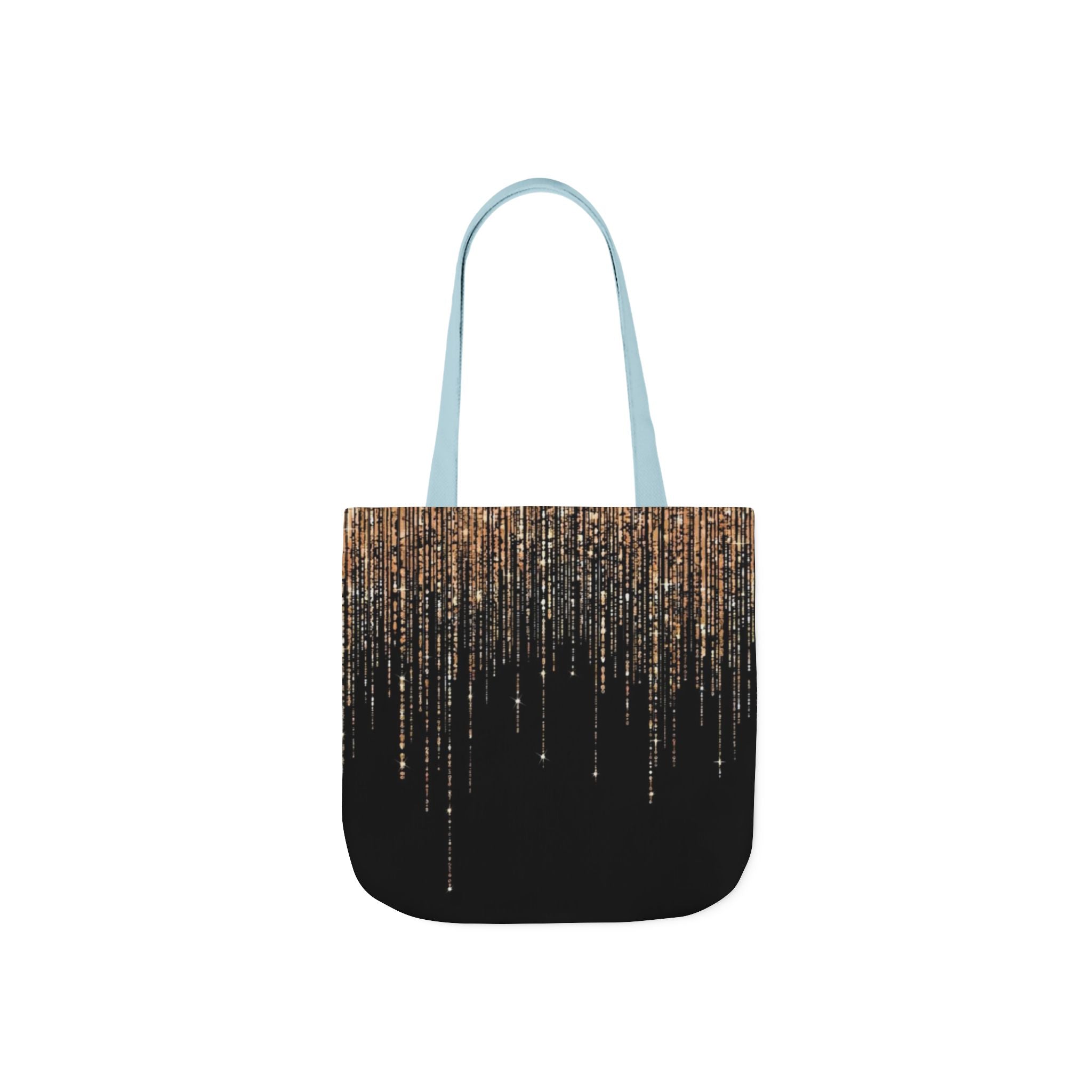 Canvas Tote — Gold Sparkle Drip Design