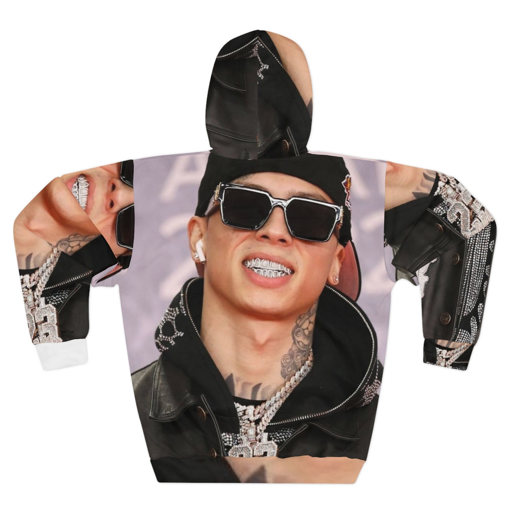 All-Over Print Graphic Hoodie — Celebrity Photo Collage Design