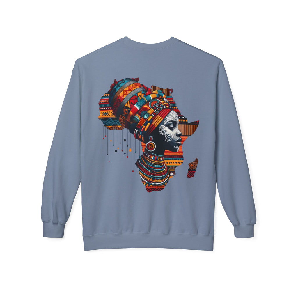 Africa Headwrap Sweatshirt — Afrocentric Tribal Art Crewneck
