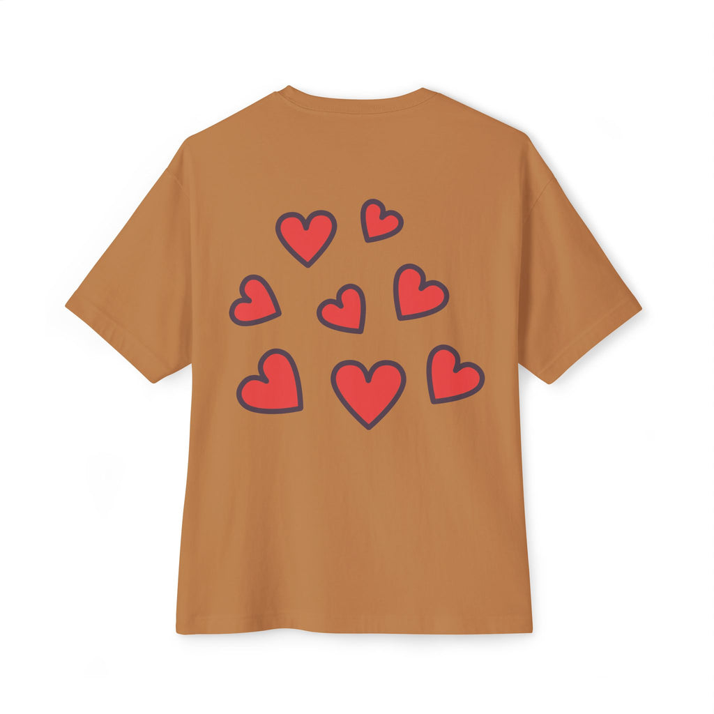 Built Different Heart Tee — Cute Red Heart Graphic Boxy T‑Shirt