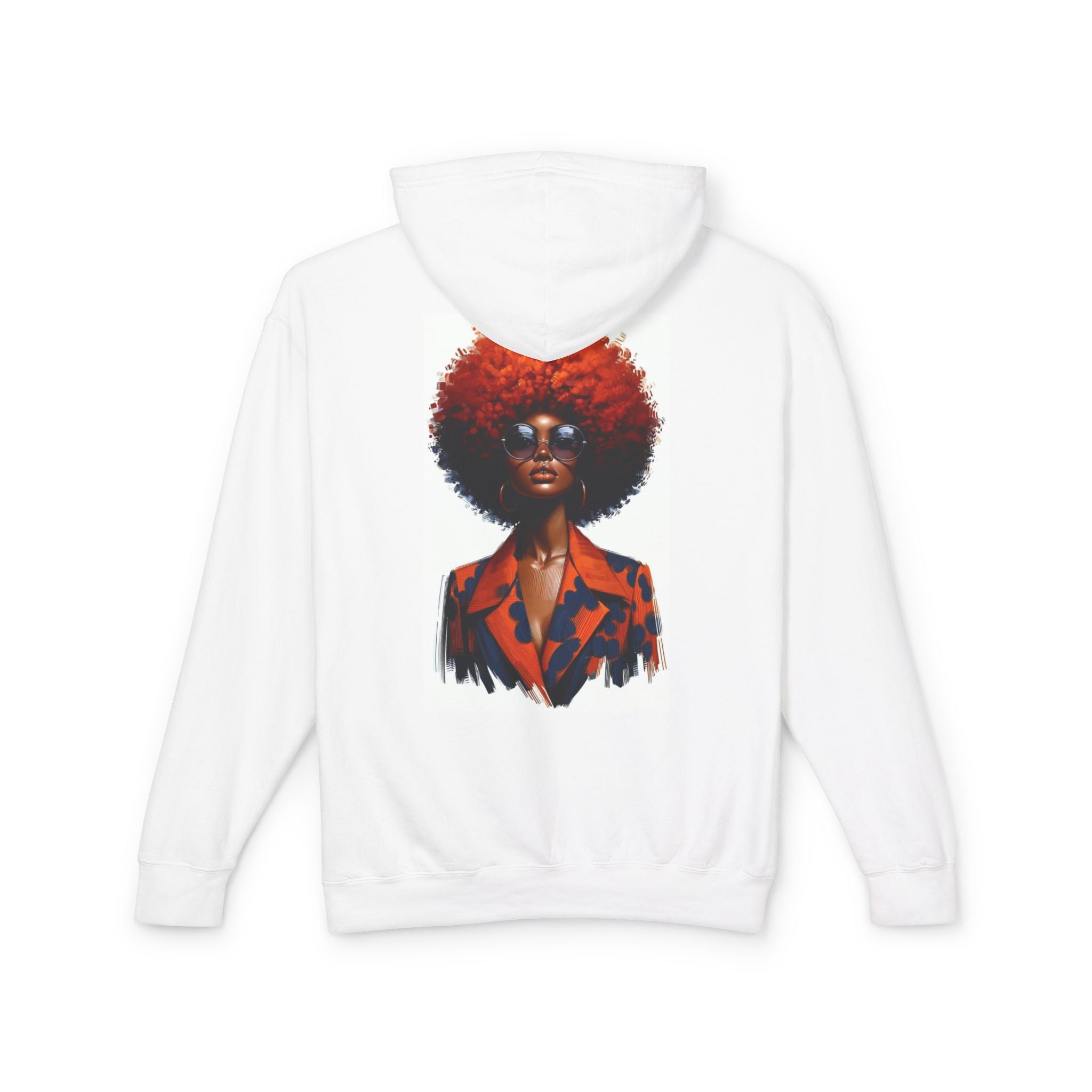 Afro Retro Portrait Hoodie — Vintage 70s Vibe Sweatshirt
