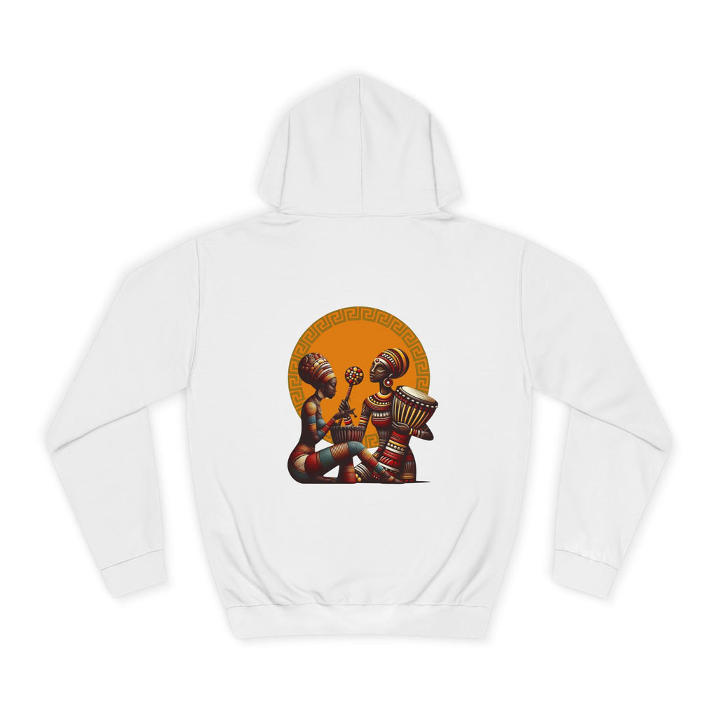 African Drum Circle Hoodie — Vibrant Sunset Afrobeat Graphic Hoodie