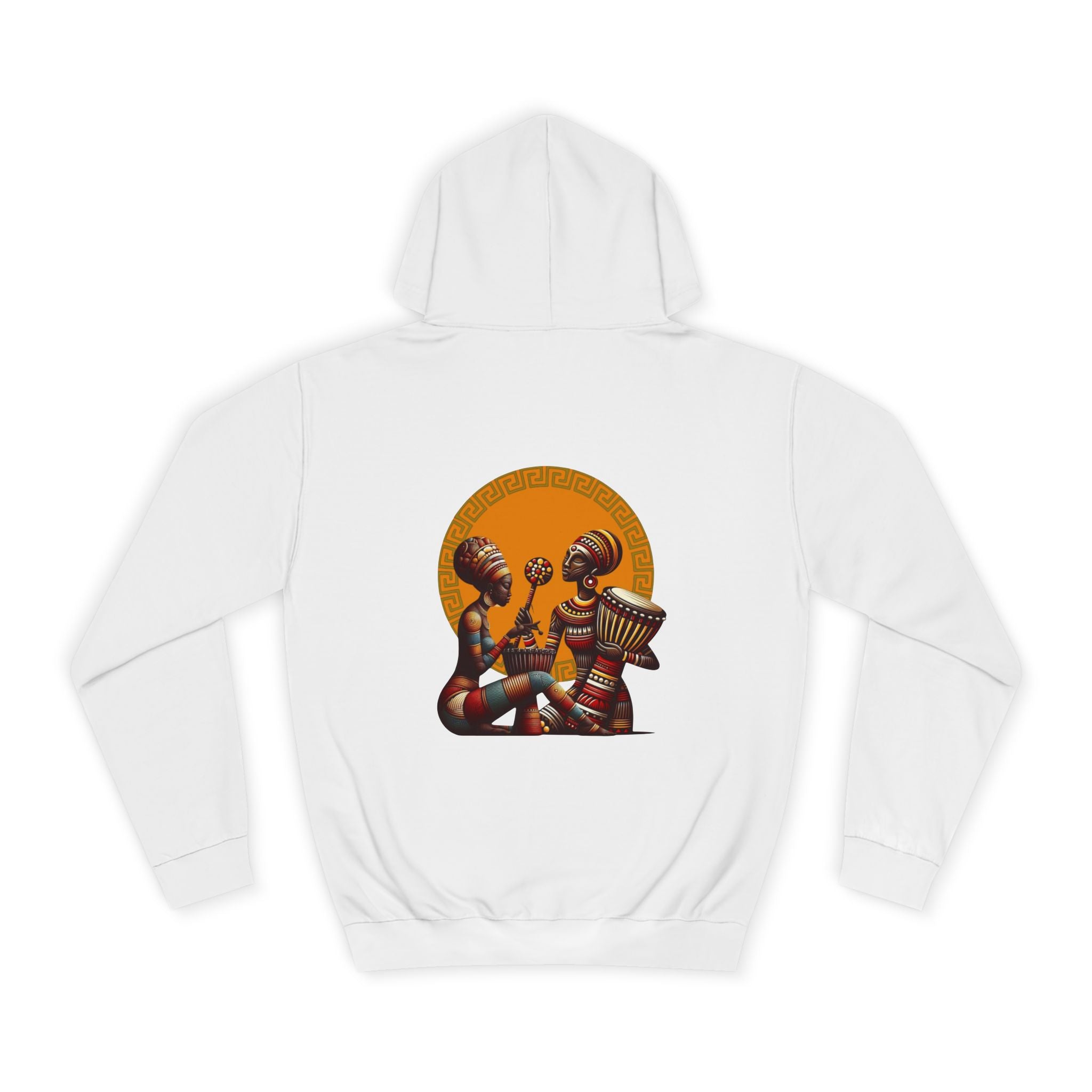 African Drum Circle Hoodie — Vibrant Sunset Afrobeat Graphic Hoodie