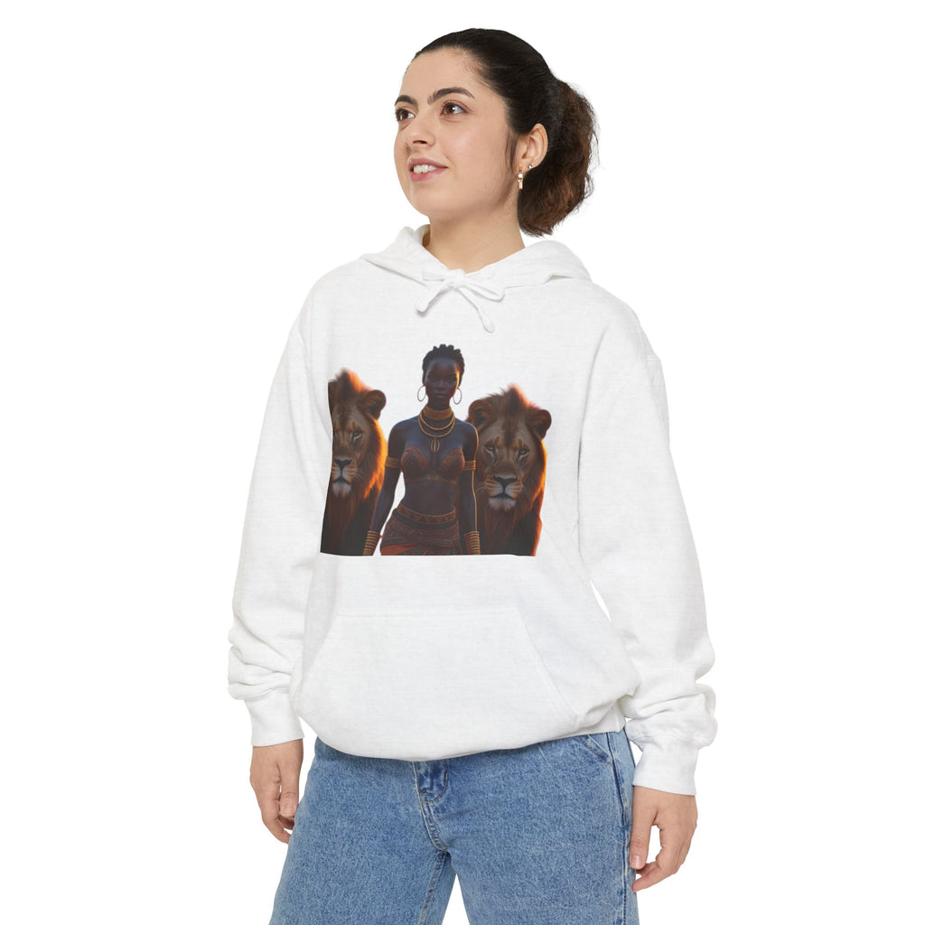 African Pride Hoodie — Lion Guardian & Continent Silhouette Design