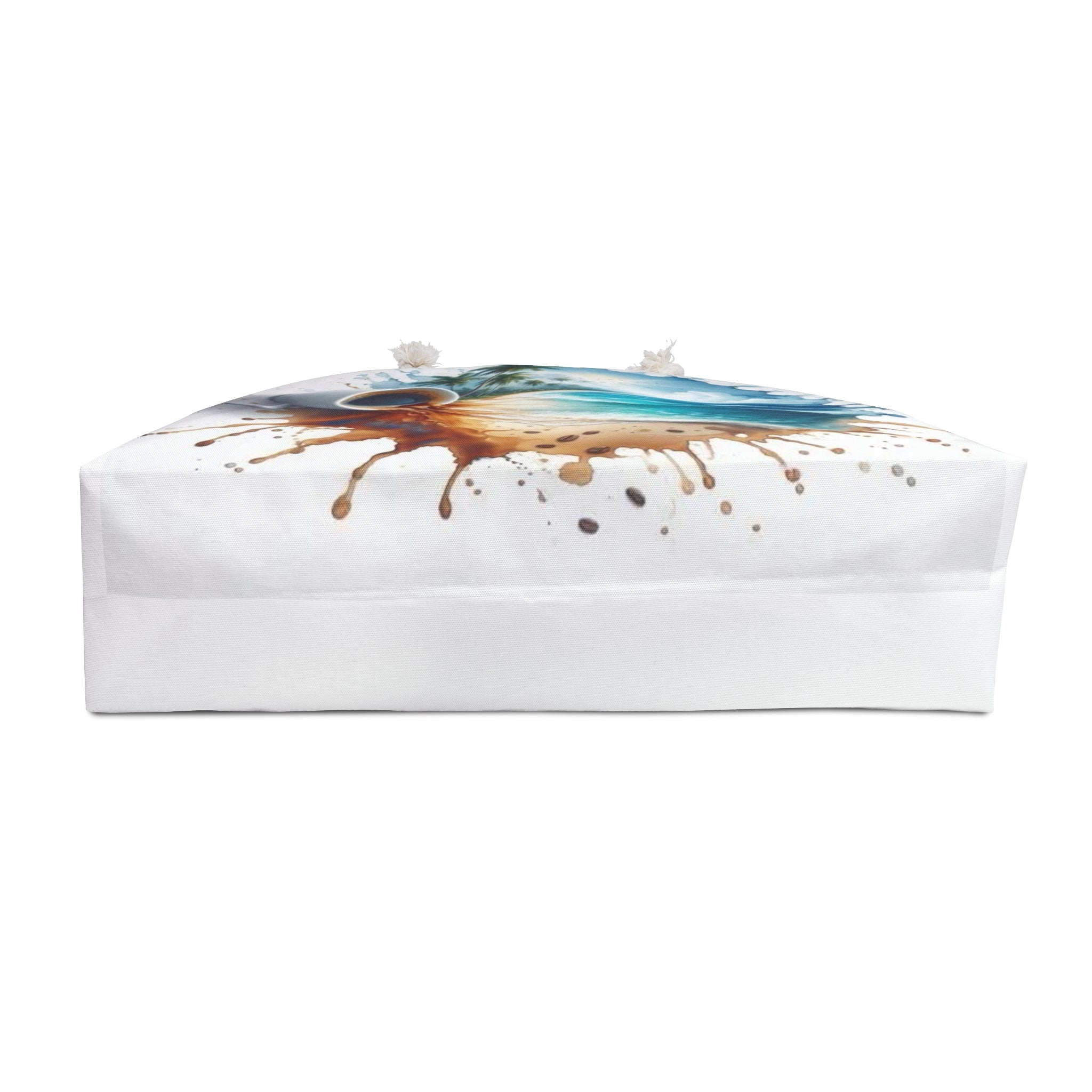 Beach Scene Weekender Bag — Coastal Coffee & Flip-Flop Travel Tote