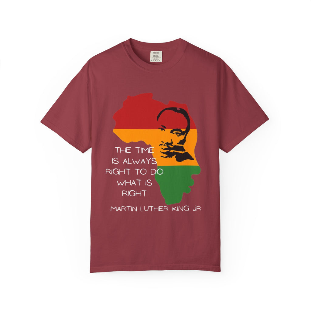 Africa Map RBG Flag T-Shirt — Pan-African Colors with Portrait