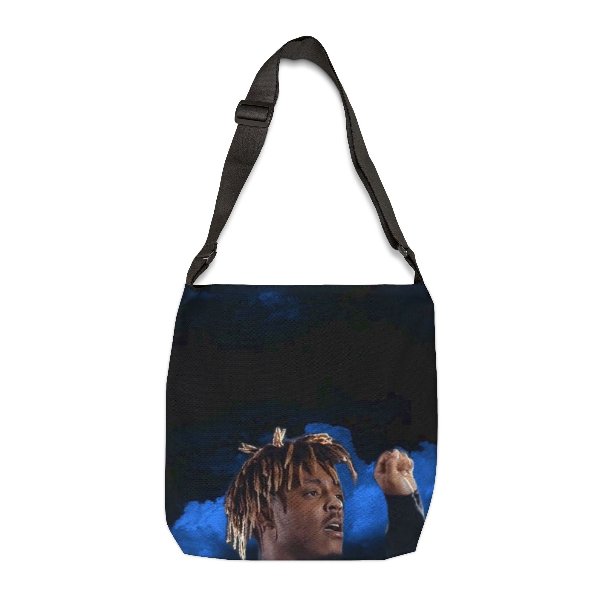 Adjustable Tote Bag - Blue Night Music Portrait Design