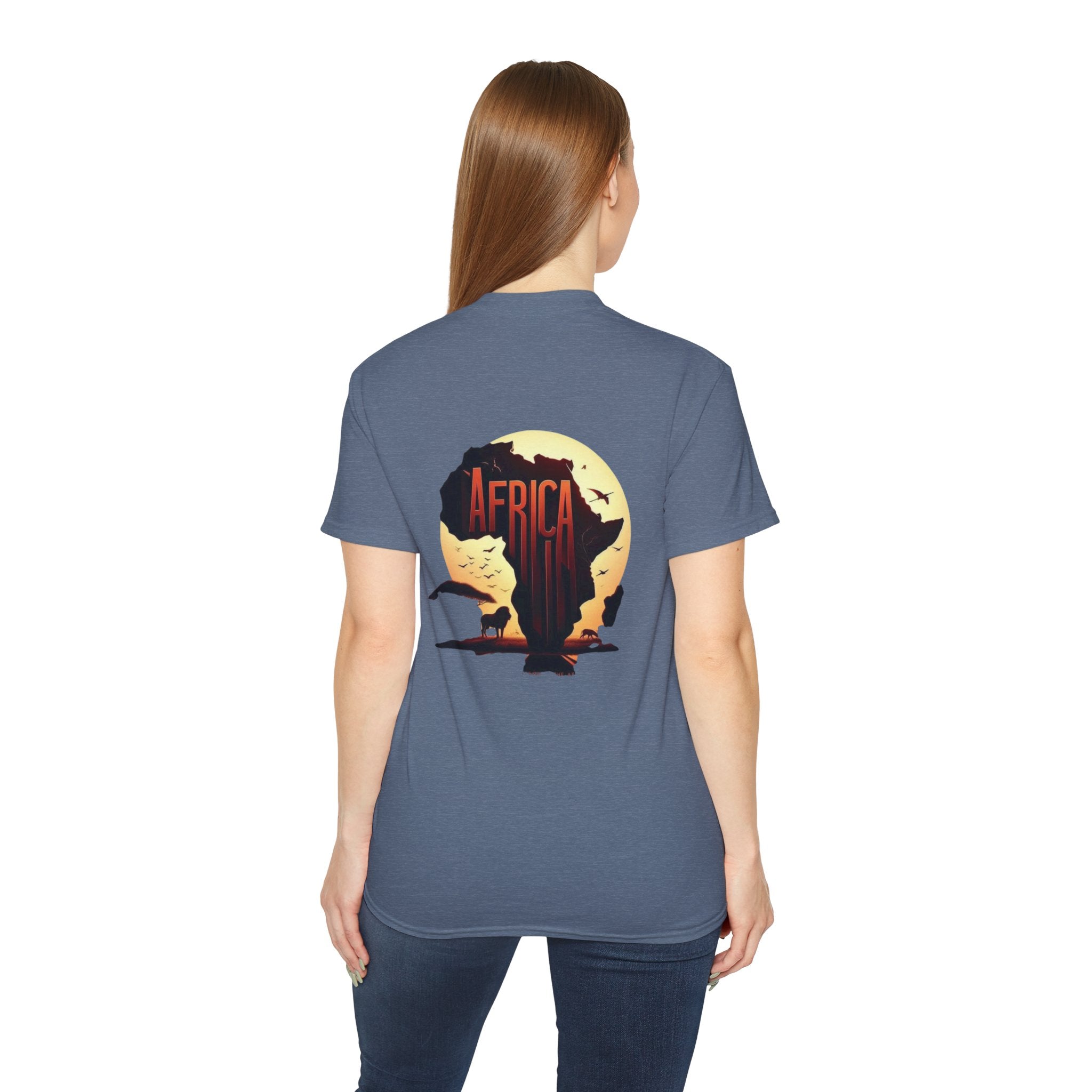 Cat Silhouette T-Shirt — Double Exposure Wild Africa Graphic Tee