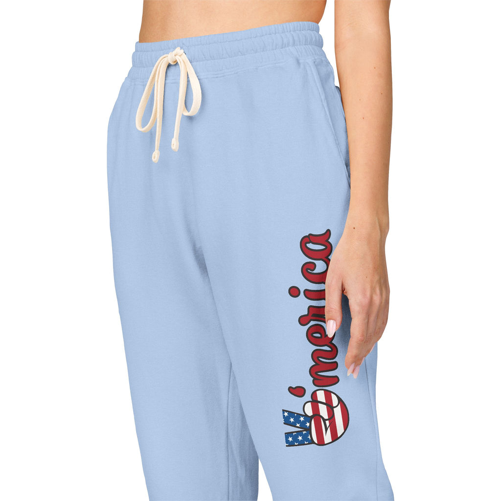 American Flag 'Freedom' Sweatpants — Patriotic Fleece Joggers