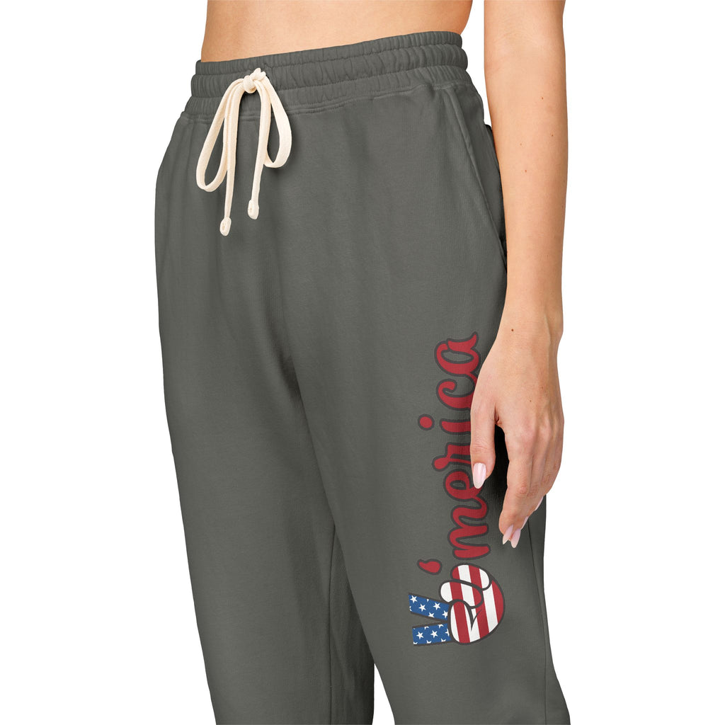 American Flag 'Freedom' Sweatpants — Patriotic Fleece Joggers