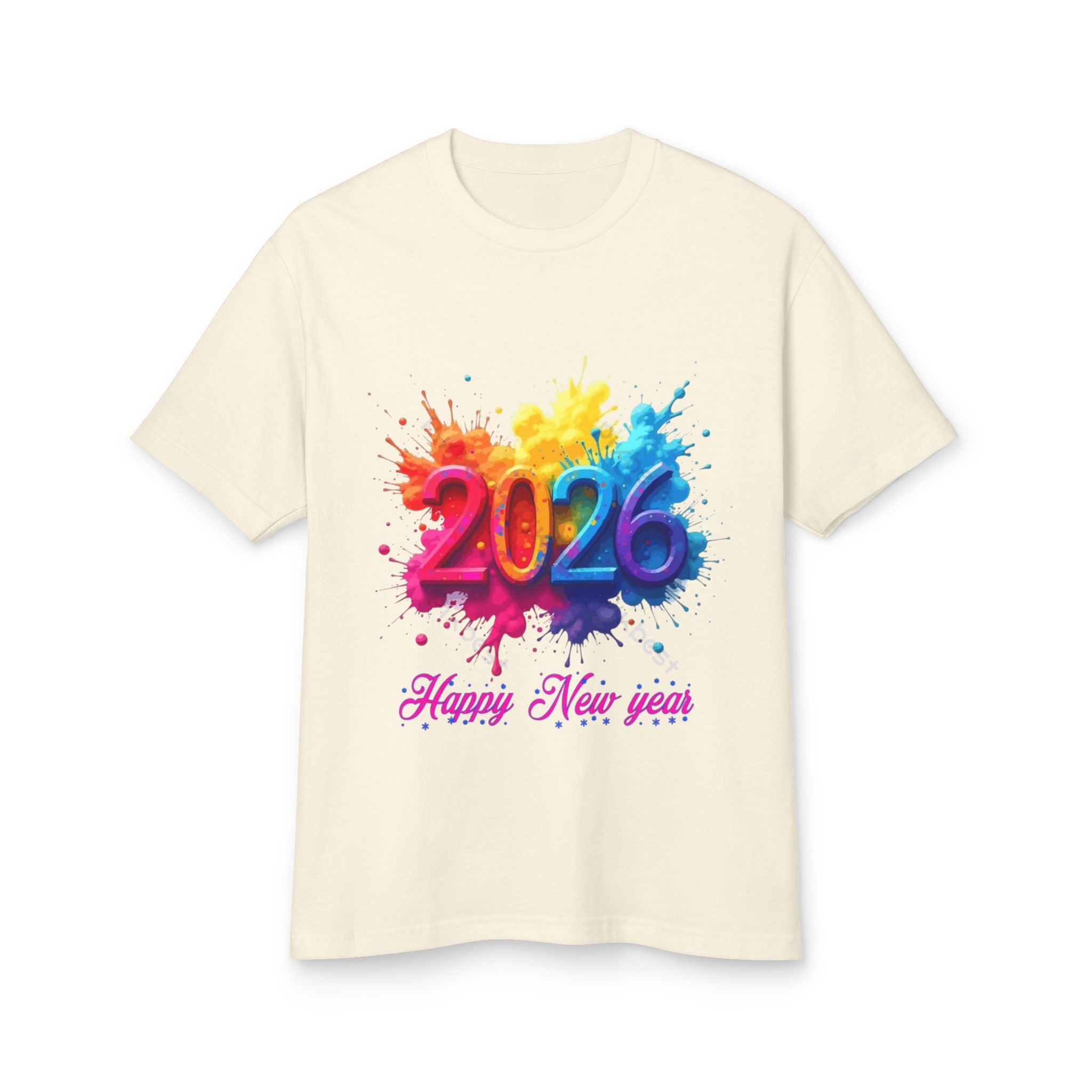 2026 Happy New Year T-Shirt — Colorful Splash Celebration Tee