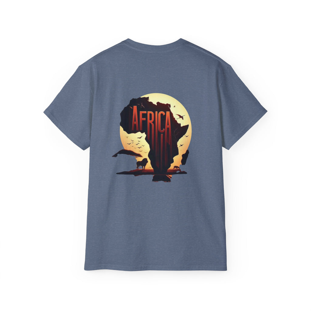 Cat Silhouette T-Shirt — Double Exposure Wild Africa Graphic Tee