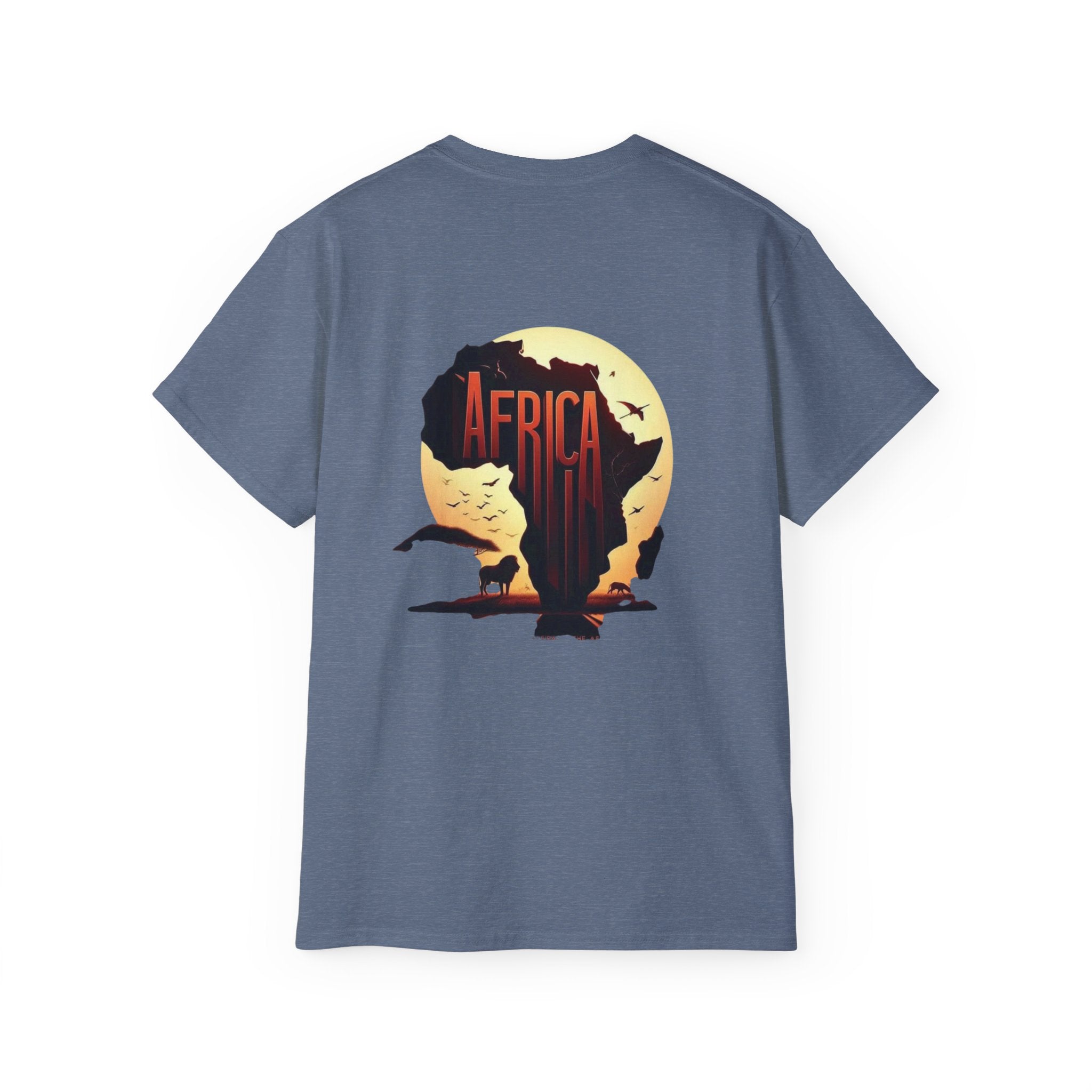 Cat Silhouette T-Shirt — Double Exposure Wild Africa Graphic Tee