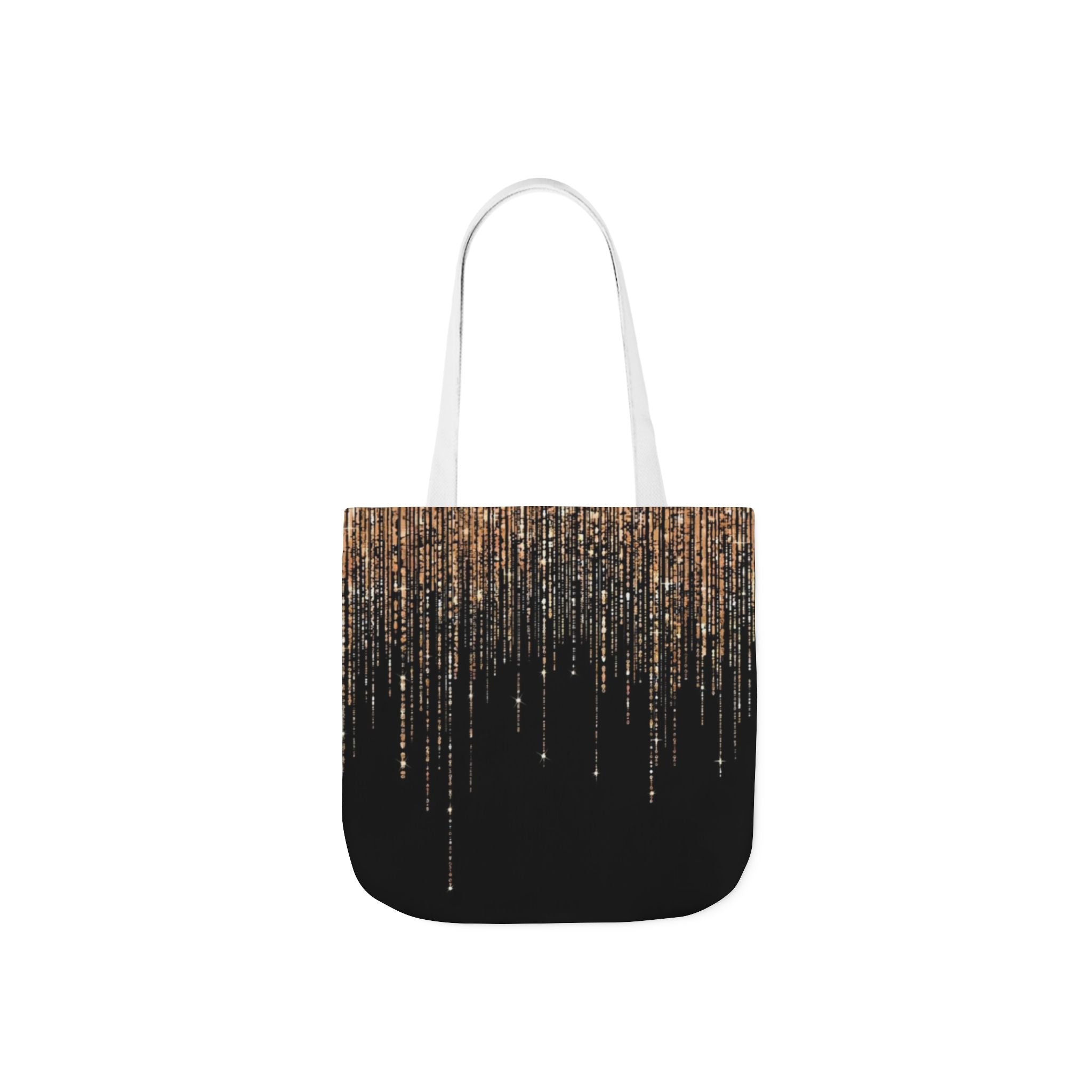 Canvas Tote — Gold Sparkle Drip Design