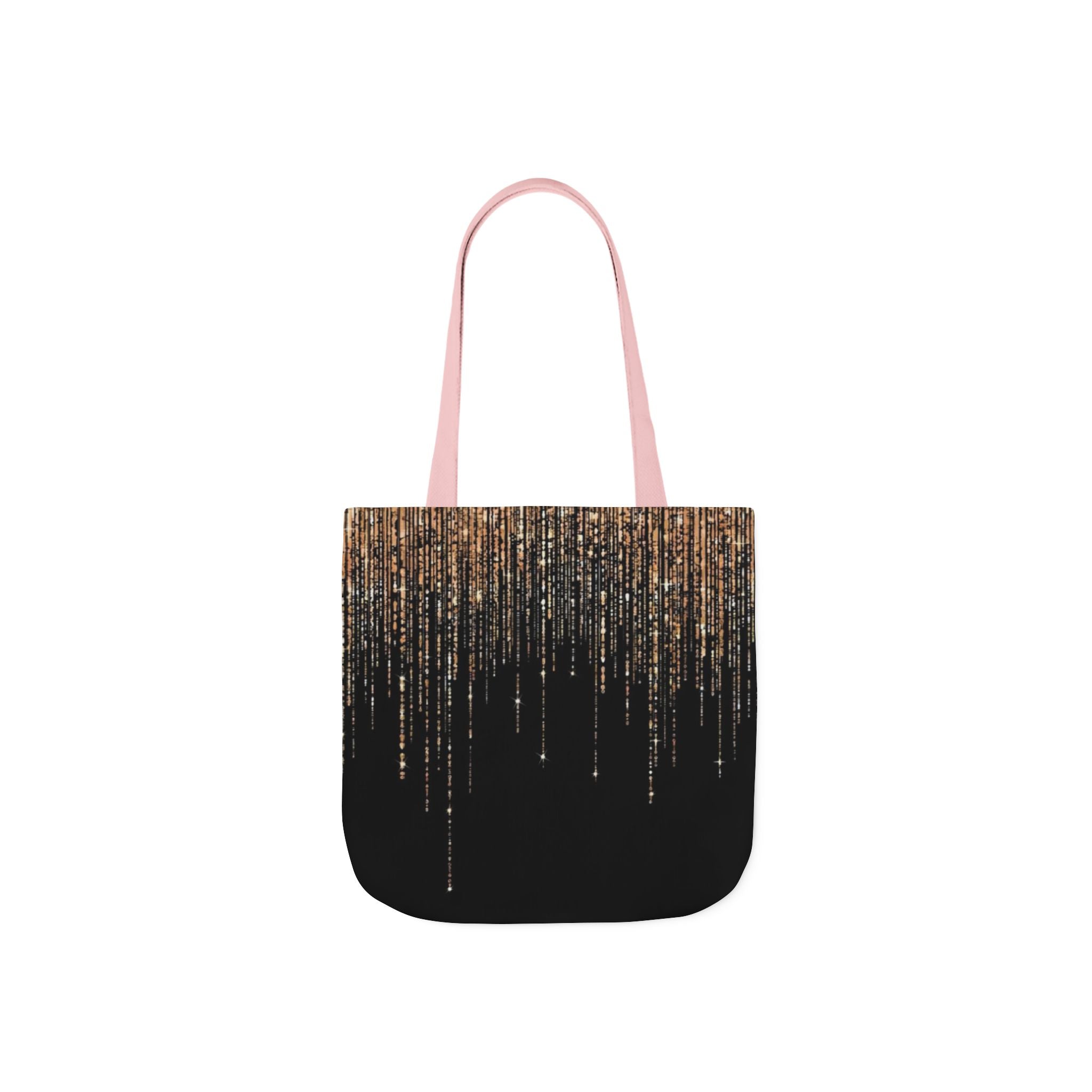 Canvas Tote — Gold Sparkle Drip Design