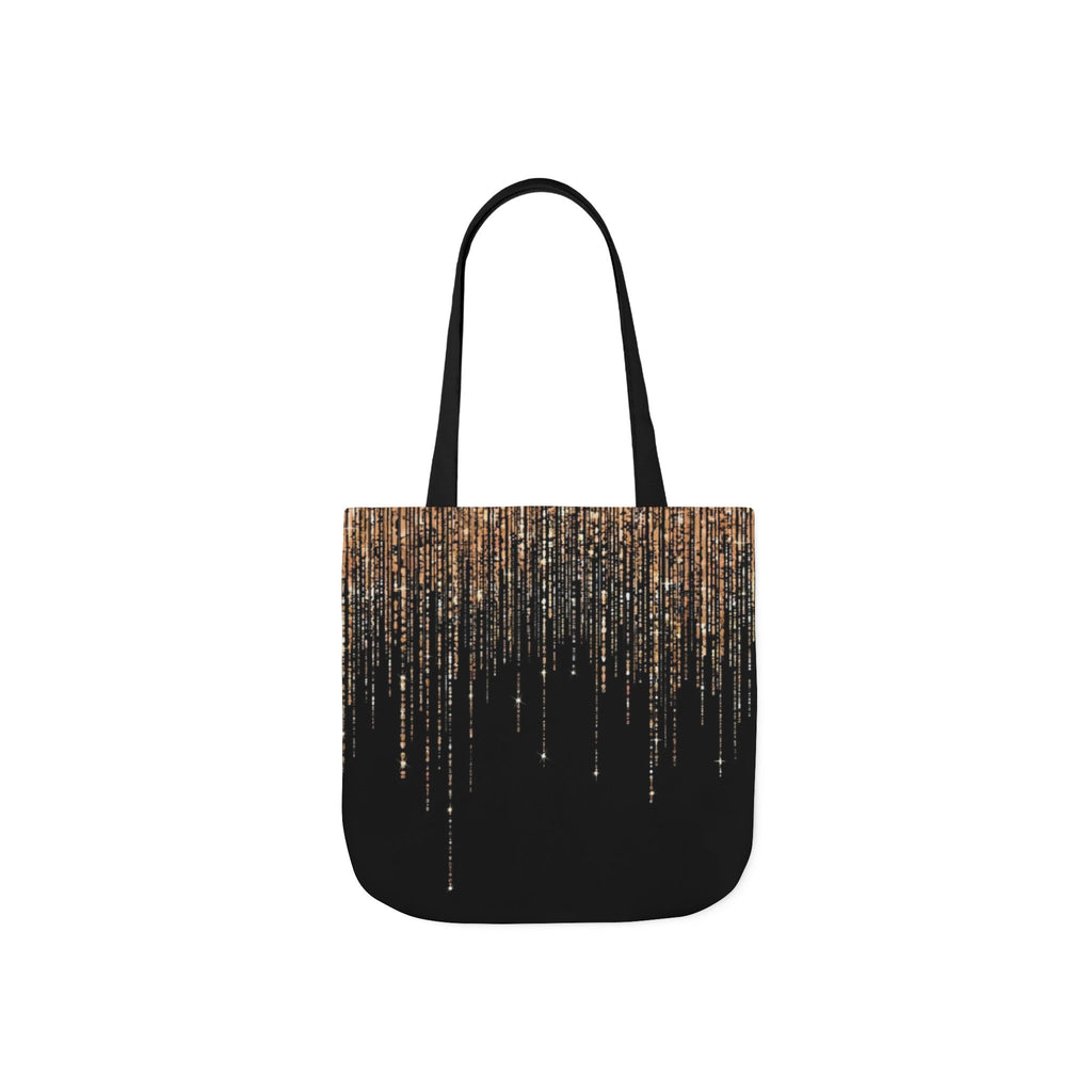 Canvas Tote — Gold Sparkle Drip Design