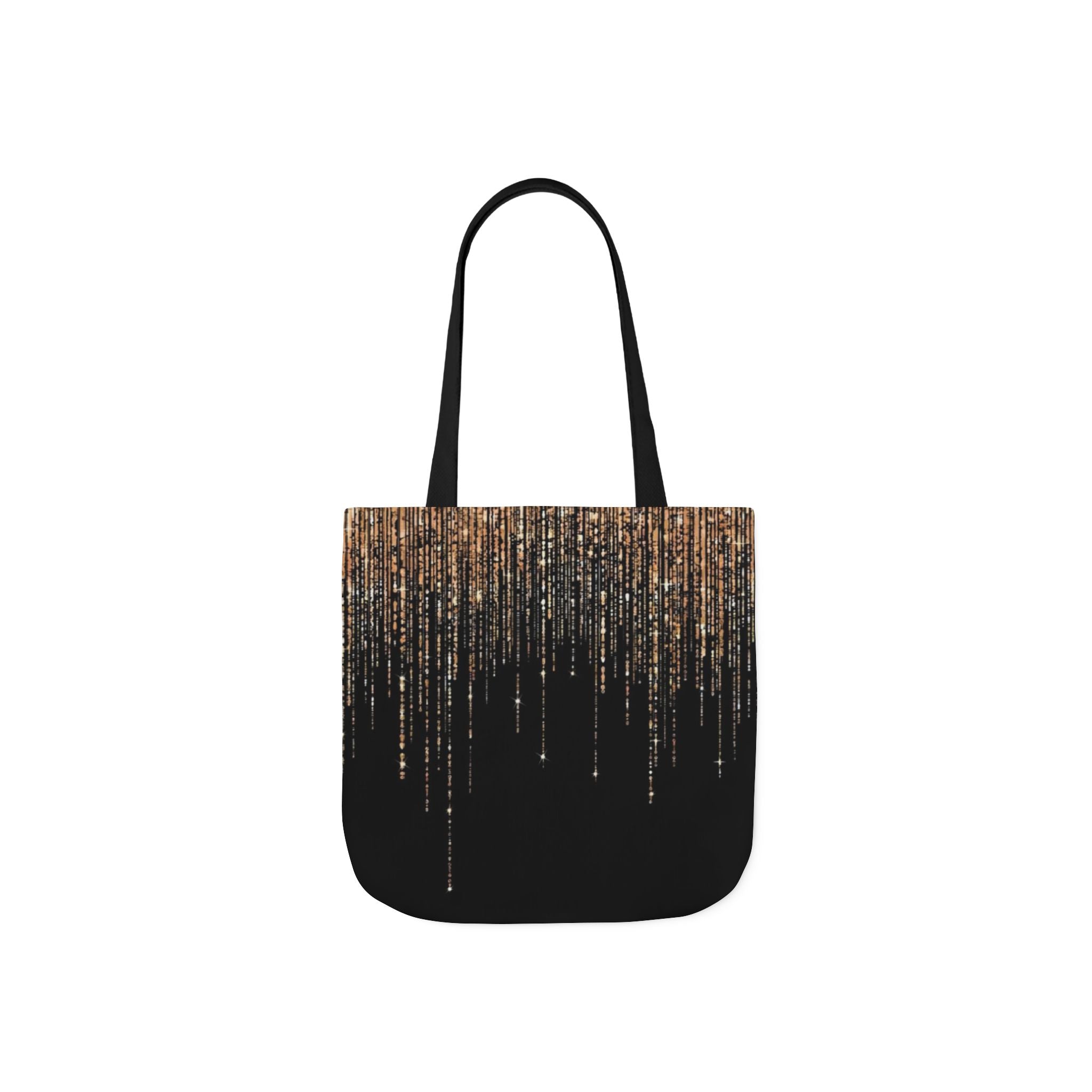 Canvas Tote — Gold Sparkle Drip Design
