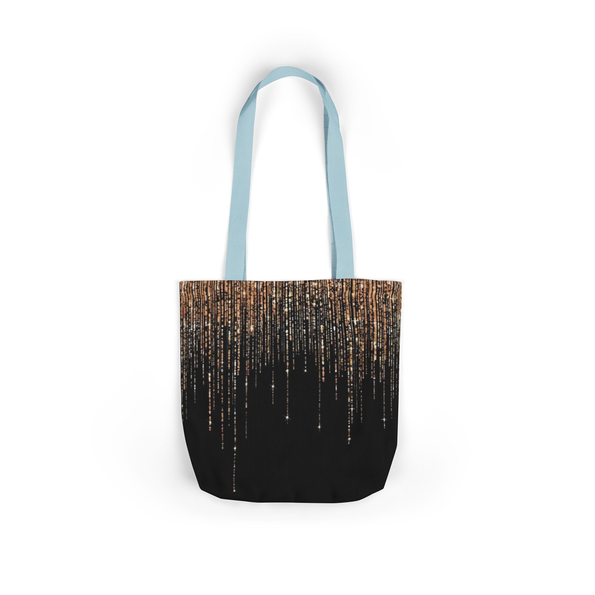 Canvas Tote — Gold Sparkle Drip Design
