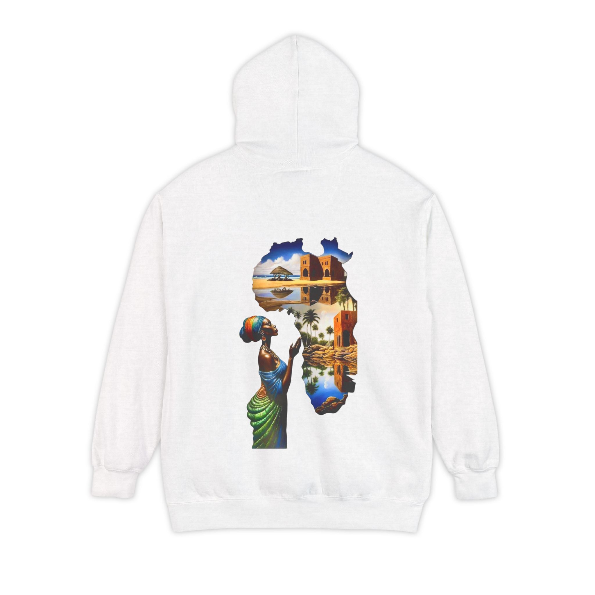 African Pride Hoodie — Lion Guardian & Continent Silhouette Design