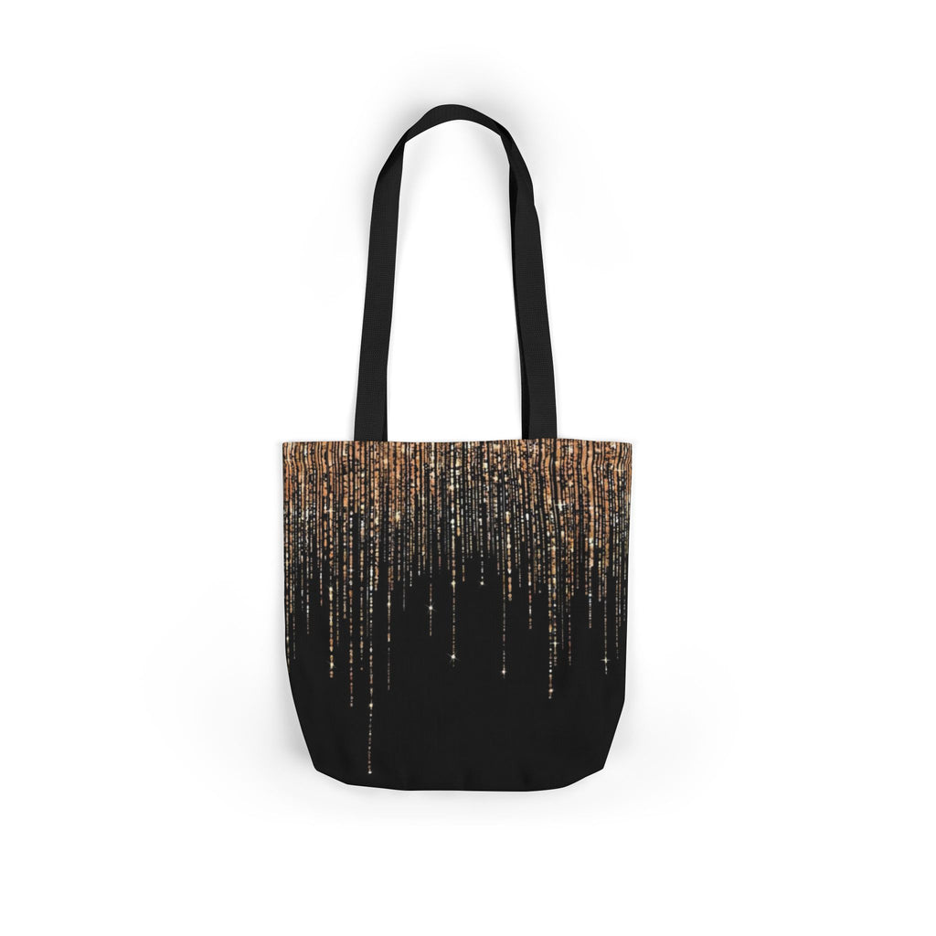 Canvas Tote — Gold Sparkle Drip Design