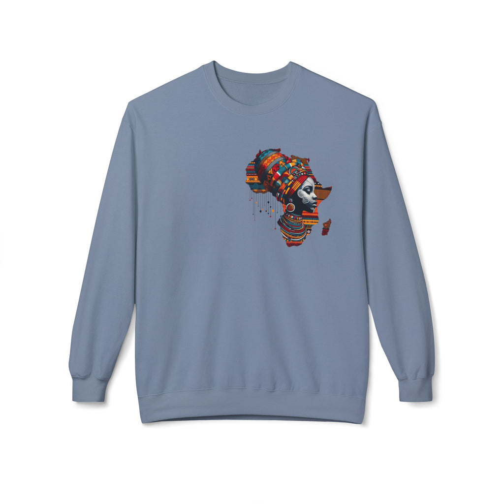 Africa Headwrap Sweatshirt — Afrocentric Tribal Art Crewneck