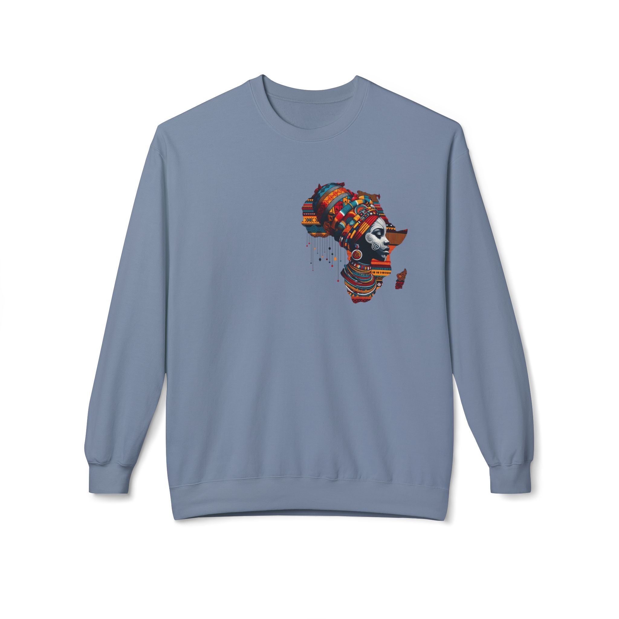 Africa Headwrap Sweatshirt — Afrocentric Tribal Art Crewneck