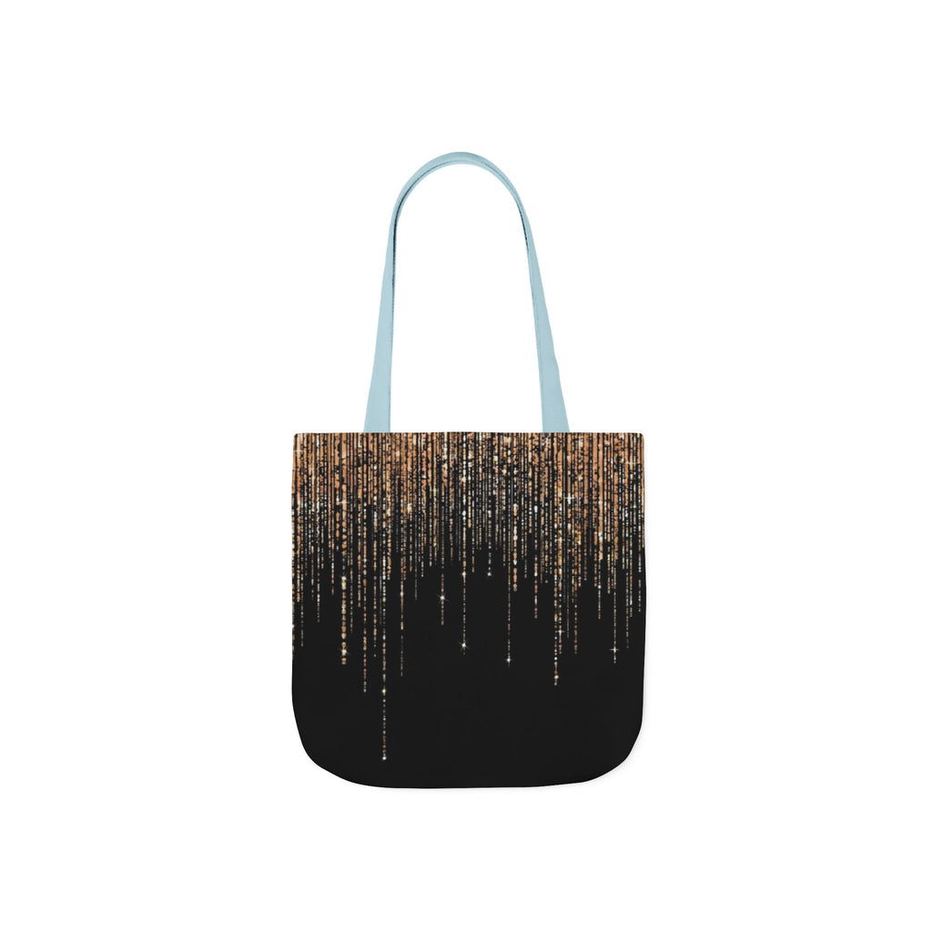 Canvas Tote — Gold Sparkle Drip Design