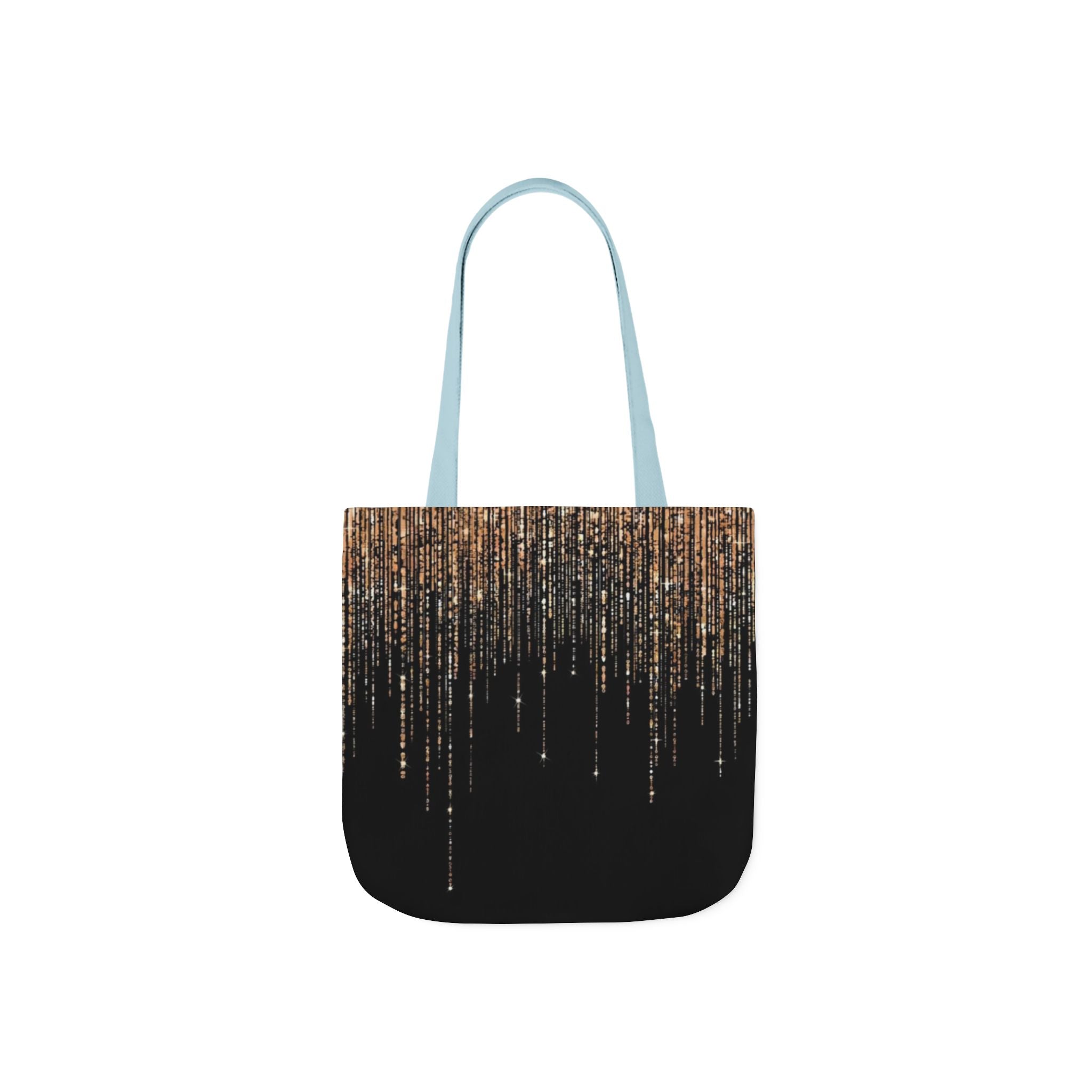 Canvas Tote — Gold Sparkle Drip Design