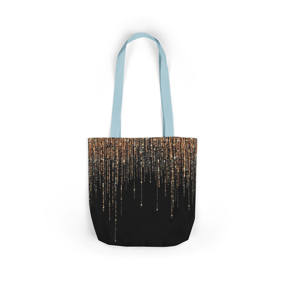 Canvas Tote — Gold Sparkle Drip Design