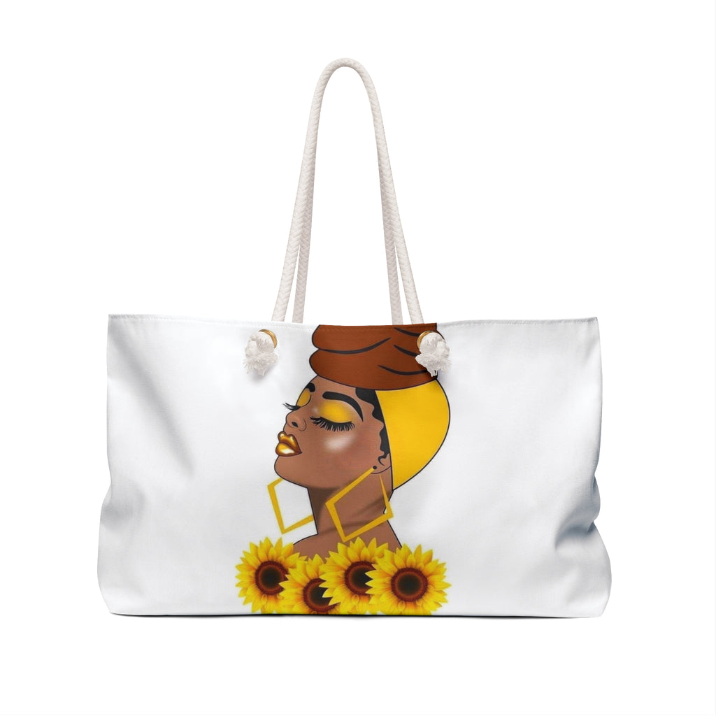 Best Mom Ever Sunflower Weekender Bag — Floral Mother’s Day Travel Tote