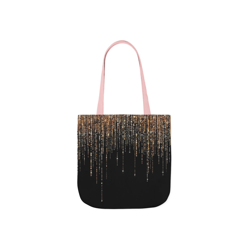 Canvas Tote — Gold Sparkle Drip Design