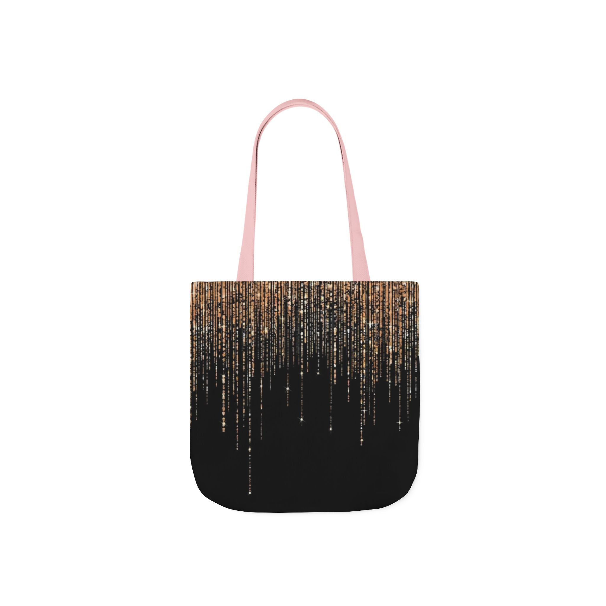 Canvas Tote — Gold Sparkle Drip Design