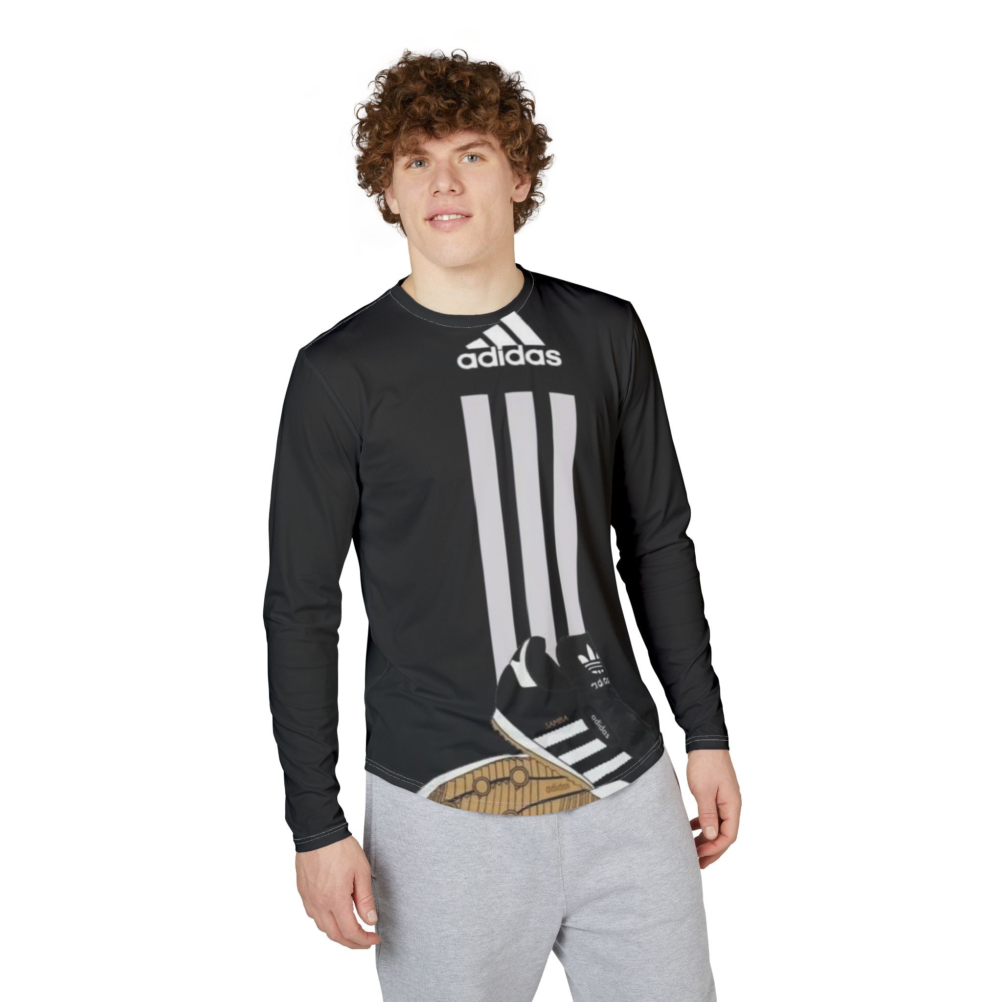 Adidas Three-Stripe Long Sleeve UV Shirt