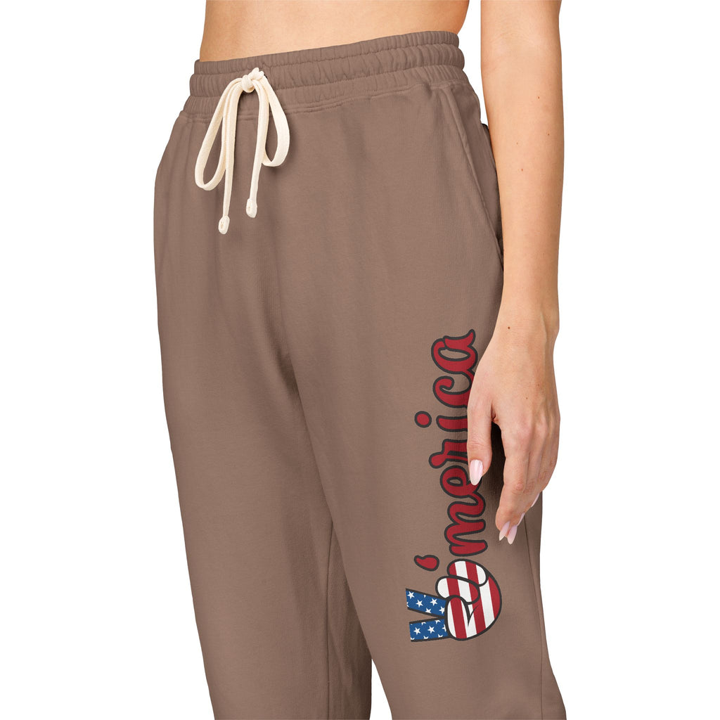 American Flag 'Freedom' Sweatpants — Patriotic Fleece Joggers